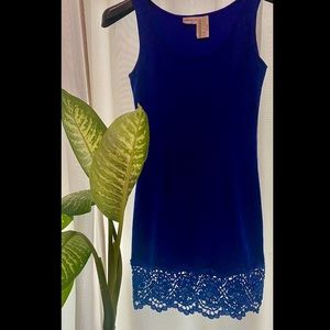 BRAND NEW Apparel Love Blue Lace Bottom Dress Size M